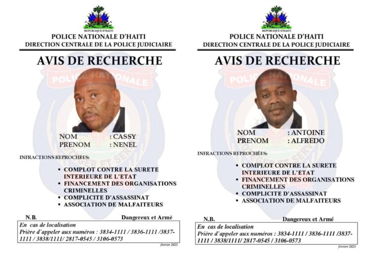 Alfredo Antoine, Nenel Cassy et plusieurs autres individus recherchés par la Police 1 20250219 020049 COLLAGE Alfredo Antoine, Nenel Cassy et plusieurs autres individus recherchés par la Police