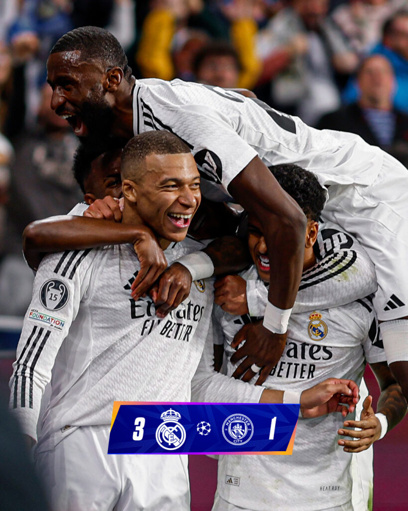 20250220 045257 Mbappé brille, le Real Madrid renverse Manchester City et file en huitièmes de finale