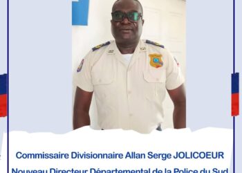 Le Commissaire Divisionnaire Allan Serge Jolicoeur installé à la tête de la Direction Départementale du Sud