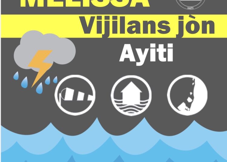 Haïti sous alerte jaune face à la tempête tropicale MELISSA 1 Haïti sous alerte jaune face à la tempête tropicale MELISSA
