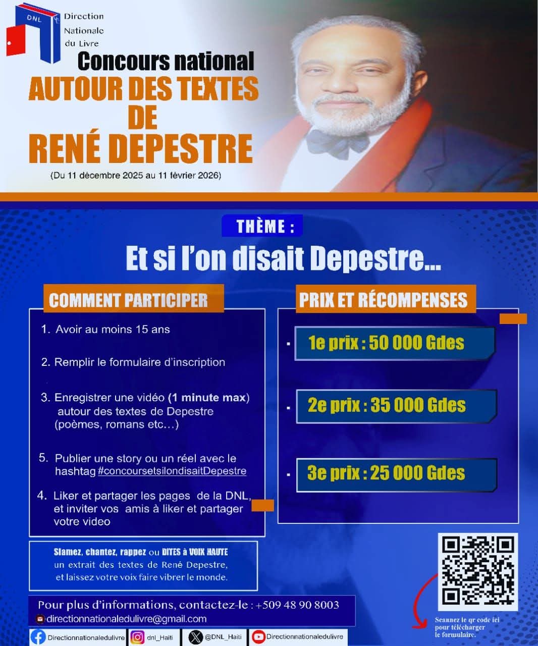 Et si l’on disait Depestre : la DNL lance un concours national 2 FB IMG 1765509854756 Et si l’on disait Depestre : la DNL lance un concours national