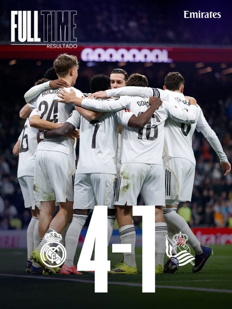 Le Real Madrid écrase la Real Sociedad et prend la tête de la Liga 2 20260214 180811 Le Real Madrid écrase la Real Sociedad et prend la tête de la Liga
