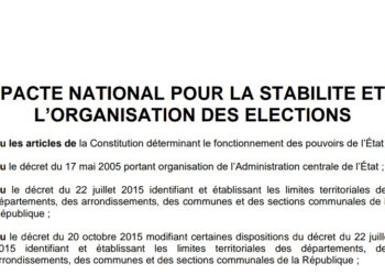 Le Groupe de la Société Civile signe le « Pacte national pour la stabilité et l’organisation des élections »