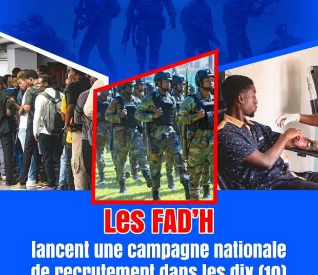 Les FAD'H lancent une campagne de recrutement dans les dix départements du pays 1 Les FAD'H lancent une campagne de recrutement dans les dix départements du pays