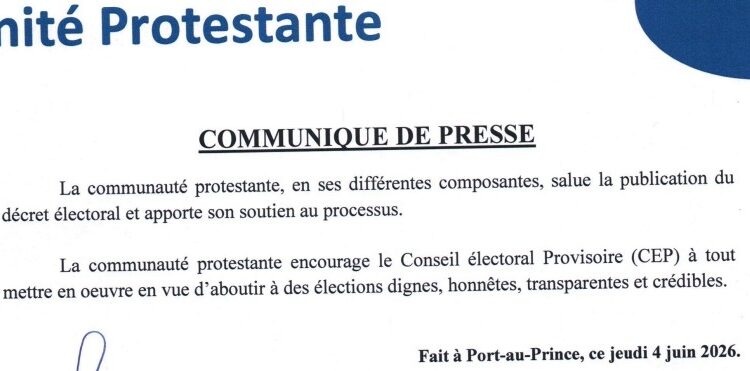La communauté protestante salue la publication du décret électoral 1 Screenshot 20260604 193620 Drive La communauté protestante salue la publication du décret électoral