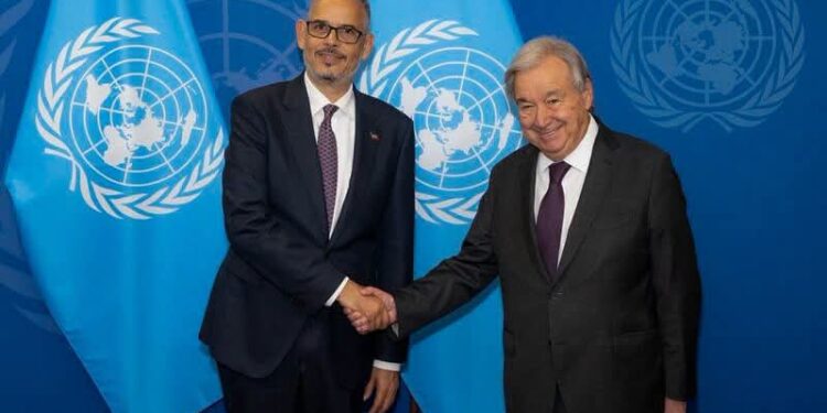 Alix Didier Fils-Aimé et António Guterres discutent de la sécurité et des élections en Haïti